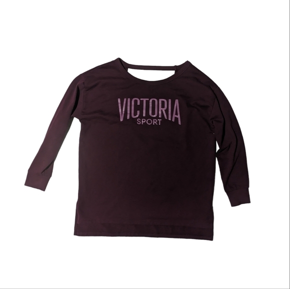 VICTORIA'S Secret Sport oversized open back sweatshirt Size Medium - Picture 3 of 6